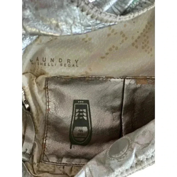 Laundry by Shelli Segal big silver shoulder bag purse vintage - Picture 9 of 9